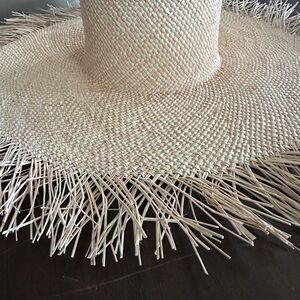 Eugenia Kim Natural Frayed Edge Straw Sun Hat